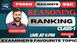 REASONING!! RANKING-1!!ZERO TO HERO BATCH!!AMAN SIR!! PSSSB!!PPSC!!SSC