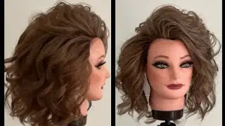 تسريحة ويفي للشعر القصير والخفيف/Wave hairstyle for short and light hair#تسريحات_عرايس #تساريح_فخمة
