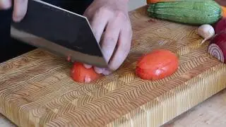 Ножи Tinker - Tank Aogami Super 180x80mm Cleaver/Bunka vs Tomato