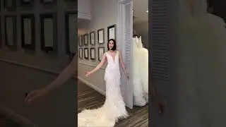 Ines Di Santo Feather Wedding Dress