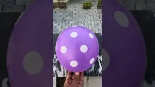 💜☁️ Purple vs Sky Blue Balloon Drop 💥💧 | Satisfying Rooftop POP! #shorts