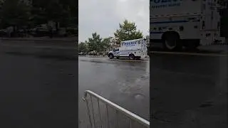 NYPD Fleet Services Passing By On White Plains Road In Parkchester, The Bronx, New York City