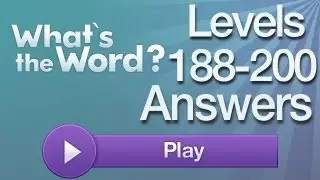 What's the Word Answers 188-200