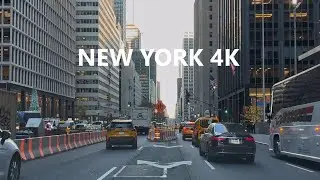 4K New York -- Driving tour of Manhattan ( Park Avenue )