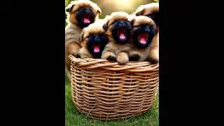 Best Cute Brussels Griffon 5 Puppies In Basket -Cute Dogs-#BrusselsGr