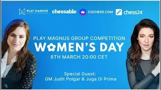 JUGA + JUDIT POLGAR INTERVIEW on PLAY MAGNUS for WOMEN'S DAY