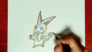 Pokemon Victini Pencil Drawing