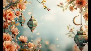 Royalty Free -- Elegant Ramadan Lanterns Amidst Blooming Flowers