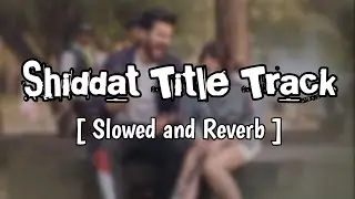 Shiddat Title Track | Slowed and Reverb | @sjeditings |