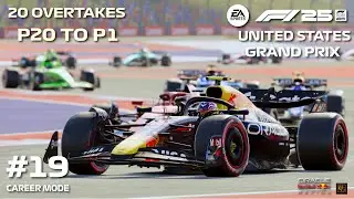 20 Overtakes ! F1 25 Career #19 | United States Grand Prix 🇺🇸 🐂 | Season 1 Red Bull