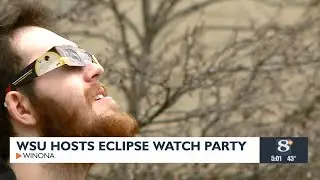 Winona State University hosts solar eclipse viewing party