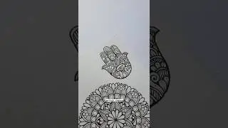 Doodle Magic in the Hamsa Hand😍 #hamsaart #hamsahand #doodleart #mandalatherapy