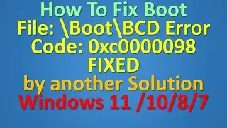 #Windows #boot error, how to fix windows boot, File: \Boot\BCD Error الويندوز مش بيفتح  #Solution2