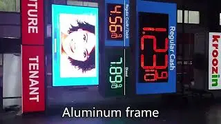 led gas station pylon sign from GRANDVIEW