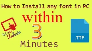 Download and install Jameel Noori Nastaleeq font in pc|| In Urdu || Tech Wid Zuhair