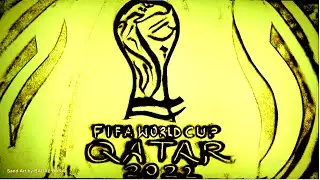 Чемпионат мира по футболу FIFA 2022 в Катаре. Видео с песочным рисунком, художник Бадал Барай
