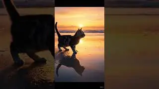 The Ocean Mirror 🌊🐾 | A Cat&rsquo;s Parallel World #3DShort #FunCat