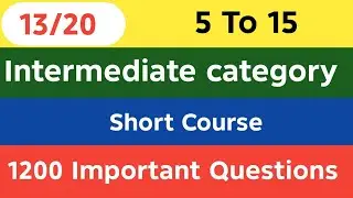 Important Questios | Short Course | Class 5–15 | Lecture 13