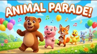 Animal Parade Song for Toddlers   Learn Animals