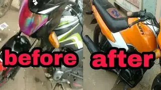 TVS SPORT FULL WRAPPING STICKER LOOK KTM by (hindustan sticker)
