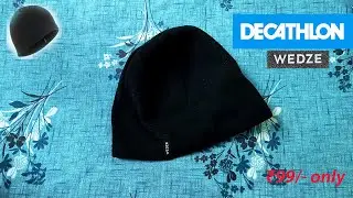 Decathlon WEDZE Adult Ski Beanie  Warm Winter Cap Black (₹99/$1.1) #4k #trekking