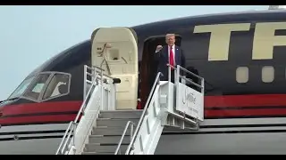 Former President Donald Trump arrives in Atlanta ahead of debate with Joe Biden