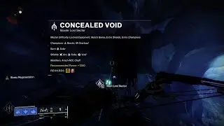 Concealed Void Master Lost Sector - Solo Flawless