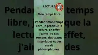 Mon temps libre.