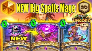 NEW Big Spells Mage Deck Is Really Powerful in 2025! The Lost City of Un'Goro Mini-Set | Hearthstone