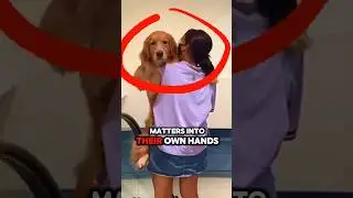 Owner Carries Scared Golden Retriever Down Escalators! 🦮🥺 #shorts #dog #dogs #doglover #doglovers