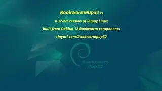 Puppy Linux - BookwormPup32 - Introduction