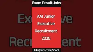 AAI Junior Executive Recruitment 2025 #exam #jobs #result #airportjob