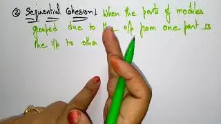 Classification of Cohesion | Software Engineering | SE | Lec-52 | Bhanu Priya