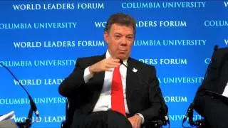 President Juan Manuel Santos of Colombia - Columbia World Leaders Forum (Spanish)
