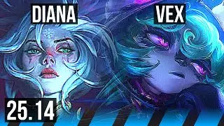 DIANA vs VEX (MID) | 12/2/9, Dominating | KR Master | 25.14