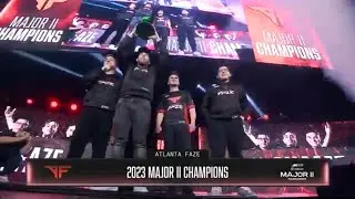 Atlanta Faze Hoist Call of Duty League Boston Breach Major II Trophy