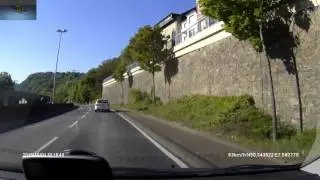 Fahrt durch Mittelrheintal (Weltkulturerbe) Neuwied - Bingen ueber B9
