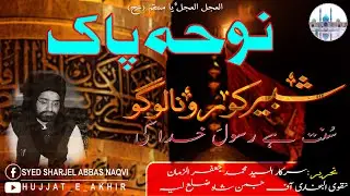 Shabbir Ko Rona Logo Sunnat Hy Rasool Khuda Ki || Nohay 2024 || Hujjat E Akhir