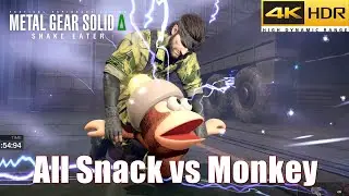 Metal Gear Solid Delta Все мини-игры Snake vs Monkey [4K HDR]