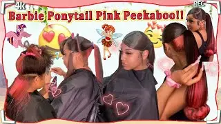 🍰Sleek Barbie Ponytail With Pink Skunk Stripes |&nbsp;2022 Hot Trending Hairstyle |&nbsp;#ULAHAIR