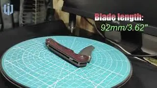 Shieldon Tortank 7091D1 unboxing photos. 9Cr18MoV Damascus blade carbon fiber G10 handle.