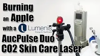 Burning an Apple with the Lumenis AcuPulse Duo CO2 Skin Care Laser - RecycledGoods.com