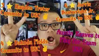 3 New USC Commitments: 4 ⭐ CB Dakoda Fields, 4 ⭐ S Jarvis Boatwright Jr., & 3 ⭐ OL Hayden Treter ✌️