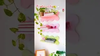 Diy Pinteresty wall Shelf🌷✨️☁️#explorepage #pinterestinspired #aestheticroomdecor #viralvideo #craft