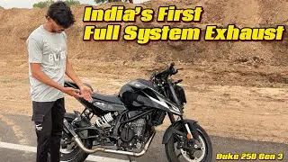 Duke 250 Gen 3 Full System Exhaust 🇮🇳 | First in India | INSANE Sound & Performance Upgrade! 🔥