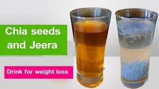 Healthy morning drinks for weight loss - Jeera water Chia lemon water