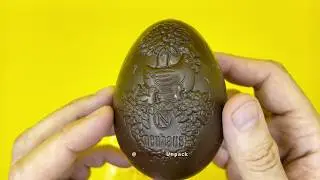 Unpacking Dark Chocolate Bar - Neuhaus Easter Egg Shell Chocolate