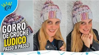 Gorro de Crochê LÚDICO -Aula passo a passo Prof.Neddy Ghusmam