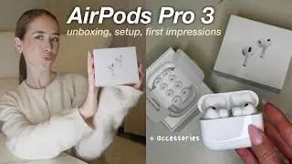 Распаковка, настройка и обзор AirPods Pro 3 *тестирование новых функций*