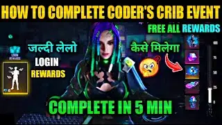 HOW TO COMPLETE CODER'S CRIB EVENT FF | CODERS CRIB EVENT FREE FIRE |CODER'S CRIB TOKEN KAISE MILEGA